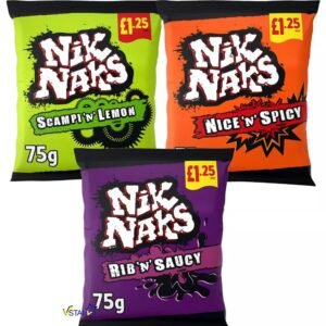 Nik Naks Variety Pack (Scampi 'N' Lemon, Nice 'N' Spicy, Rib 'N' Saucy)
