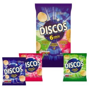 Discos Crisps Multipack (Cheese & Onion, Salt & Vinegar, Prawn Cocktail)