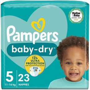 Pampers Baby-Dry Nappies (Size 5, 23 Nappies)